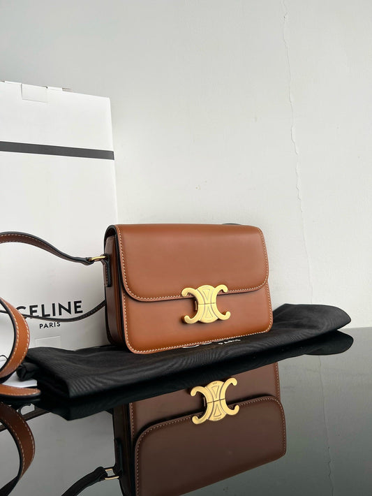 TRIOMPHE TEEN 18 CINNAMON BROWN COWHIDE