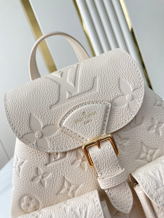 BACKUP BACKPACK 22 IN CREAM MONOGRAM EMPREINTE LEATHER