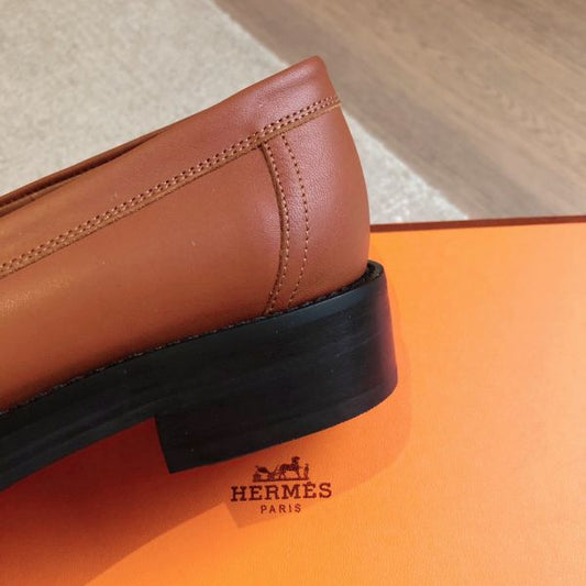 HERM Women's Impact Loafers in Brown Leather