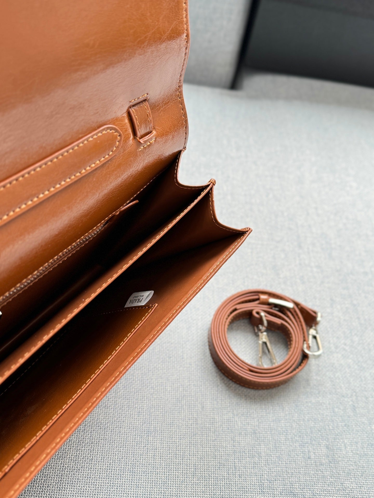 GALLERIA SHOULDER BAG 27 IN BROWN CALFSKIN