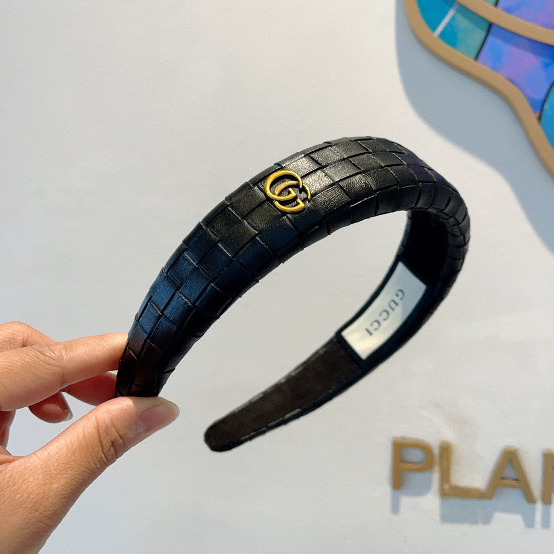 BLACK HEADBAND CALFSKIN 414425