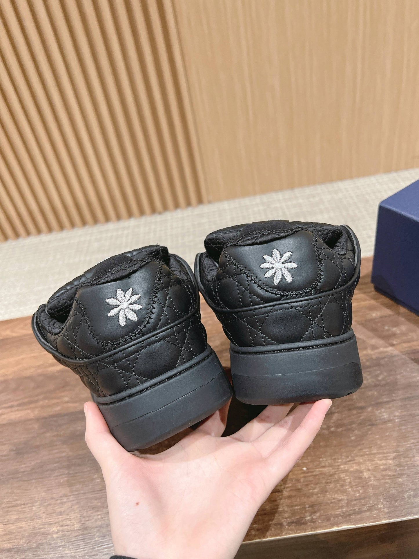 BY ERL B9S SKATER SNEAKER IN BLACK CANNAGE LAMBSKIN