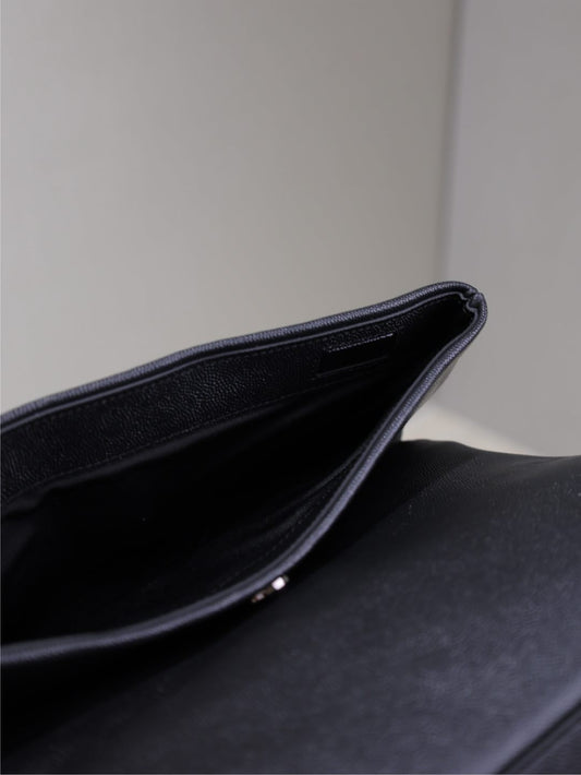 WEST HOLLYWOOD BAG 28 IN BLACK CALFSKIN BLACK HARDWARE