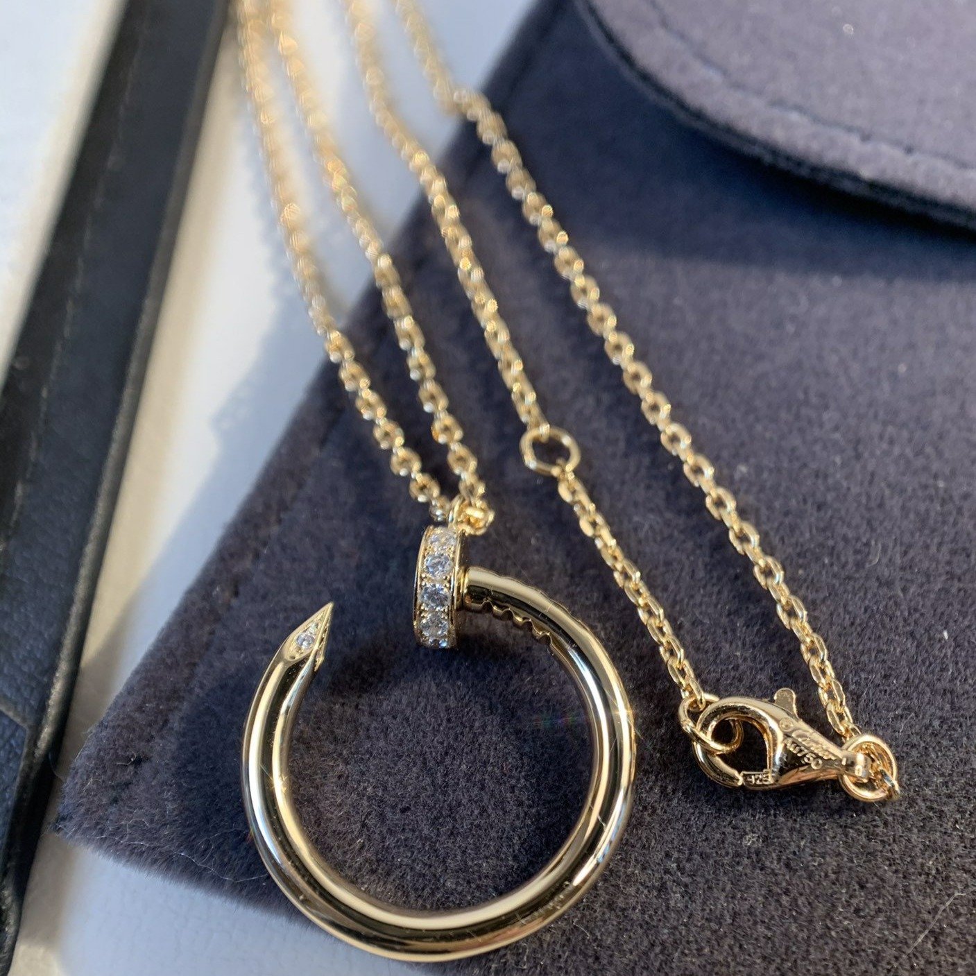 JUSTE NECKLACE 2.2MM PINK GOLD DIAMONDS