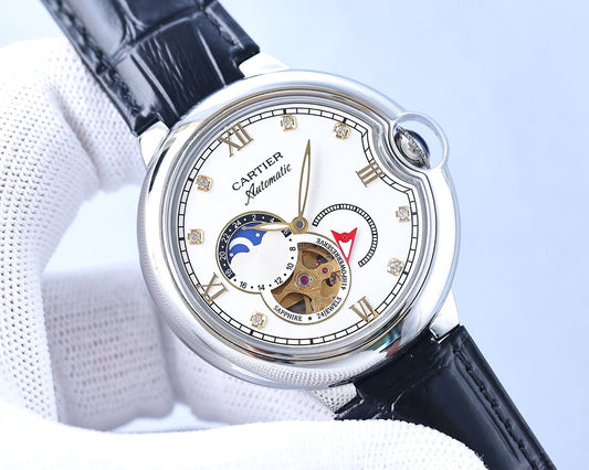 BALLON BLEU 36MM OPEN HEART PINK DIAMOND NUMERALS