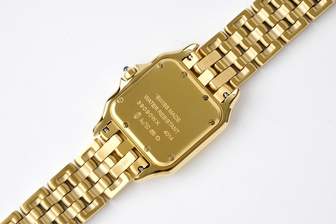 PANTHERE 27MM GOLD CASE WHITE DIAL