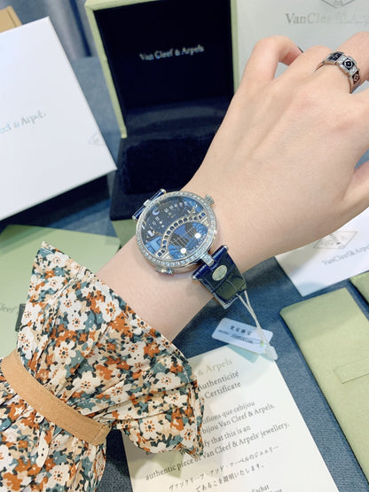 LADY ARPELS LOVER BRIDGE BLUE CROCODILE