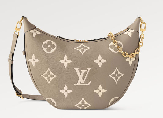 LOOP HOBO 38 BICOLOR MONOGRAM EMPREINTE LEATHER GOLD HARDWARE