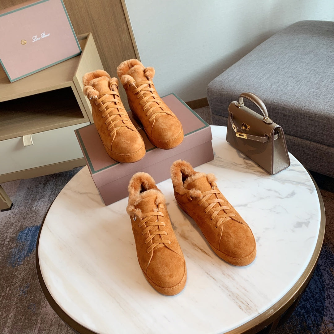 LP WINTER NUAGES SNEAKERS CARAMEL LAMBSKIN