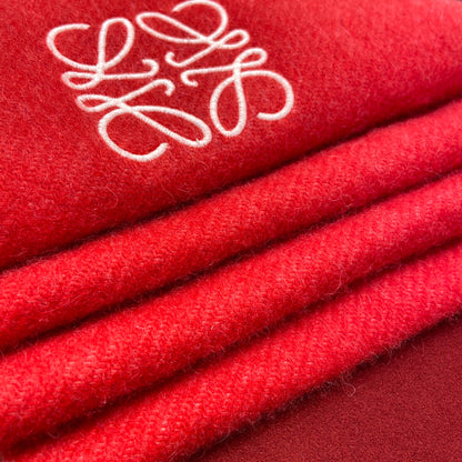 SCARF 180 CM IN CHERRY RED WOOL 409999