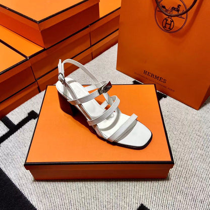 MID - SANDAL WHITE CALFSKIN