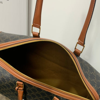 TRAVEL BAG 50 IN BLACK TRIOMPHE CANVAS WITH DOG PRINT