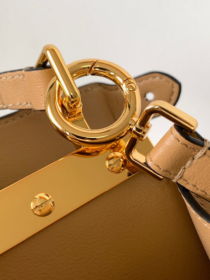 Peekaboo ISeeU Petite 20 Bag Light Brown Lambskin Ghw