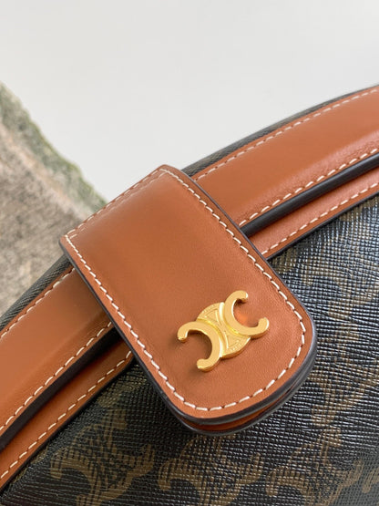 TRIOMPHE 24 BLACK PATTERN PRINTED CALFSKIN