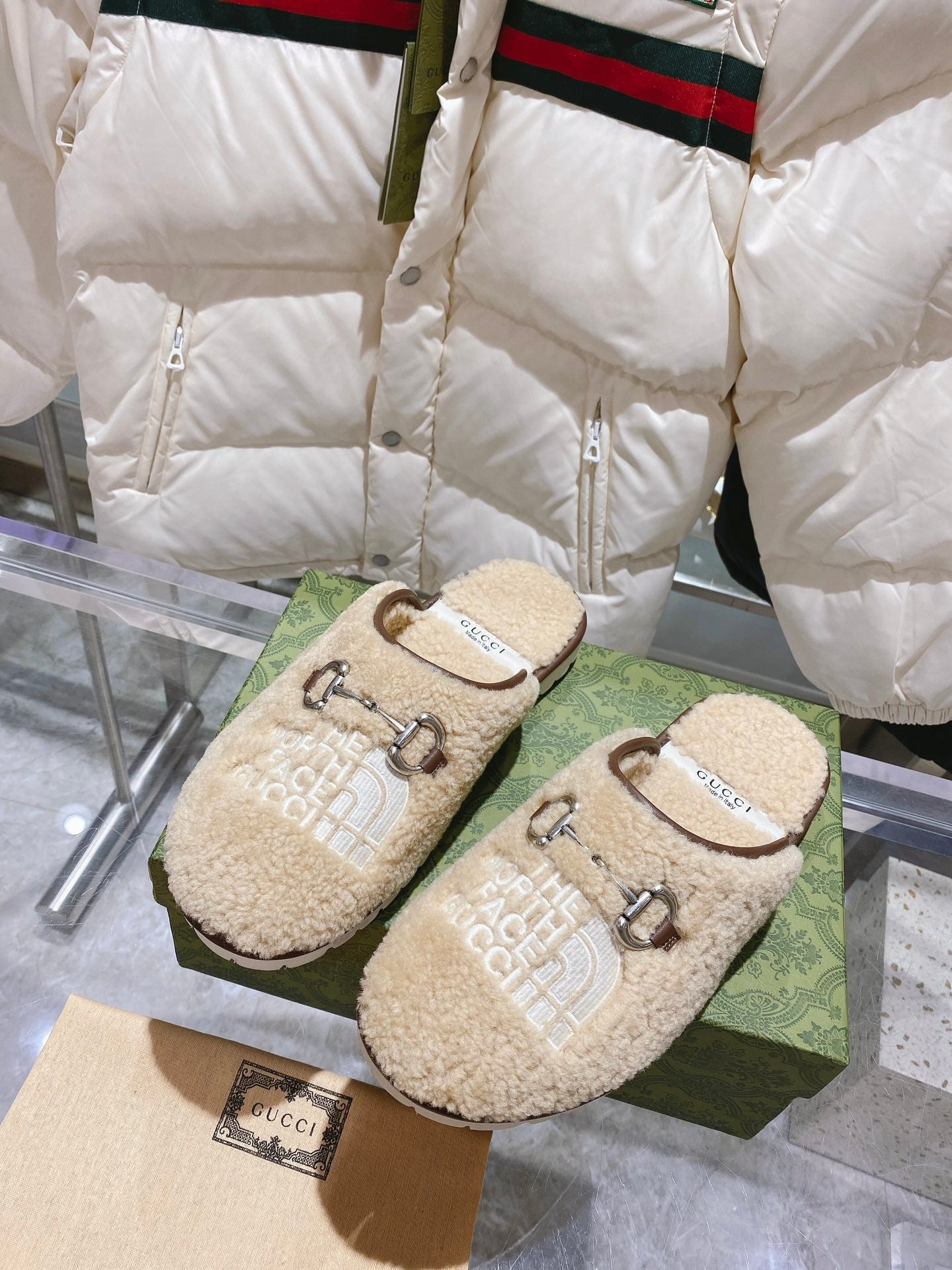 GGxTHE NORTH FACE HORSEBIT MULE IN BEIGE WOOL