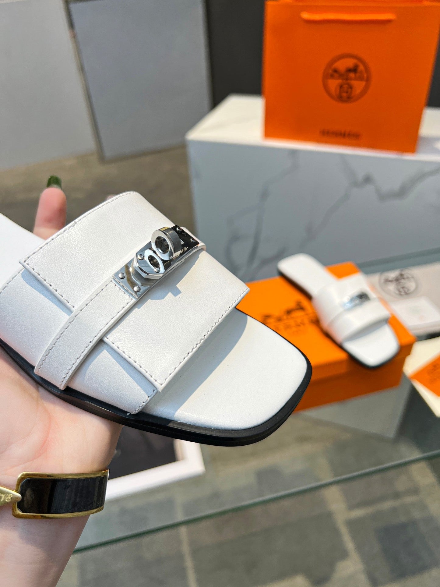 Giulia Sandal White Calfskin
