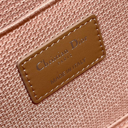 SMALL 25 TRAVEL VANITY CASE WITH SHOULDER STRAP PEACH PINK