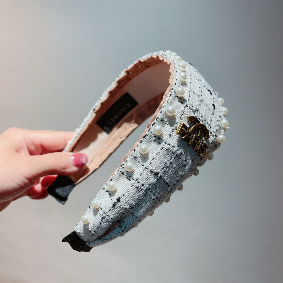 WHITE TWEED HAIRBAND 875864