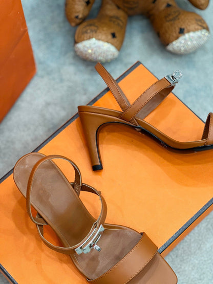 Glamour 75 Sandal Brown Leather