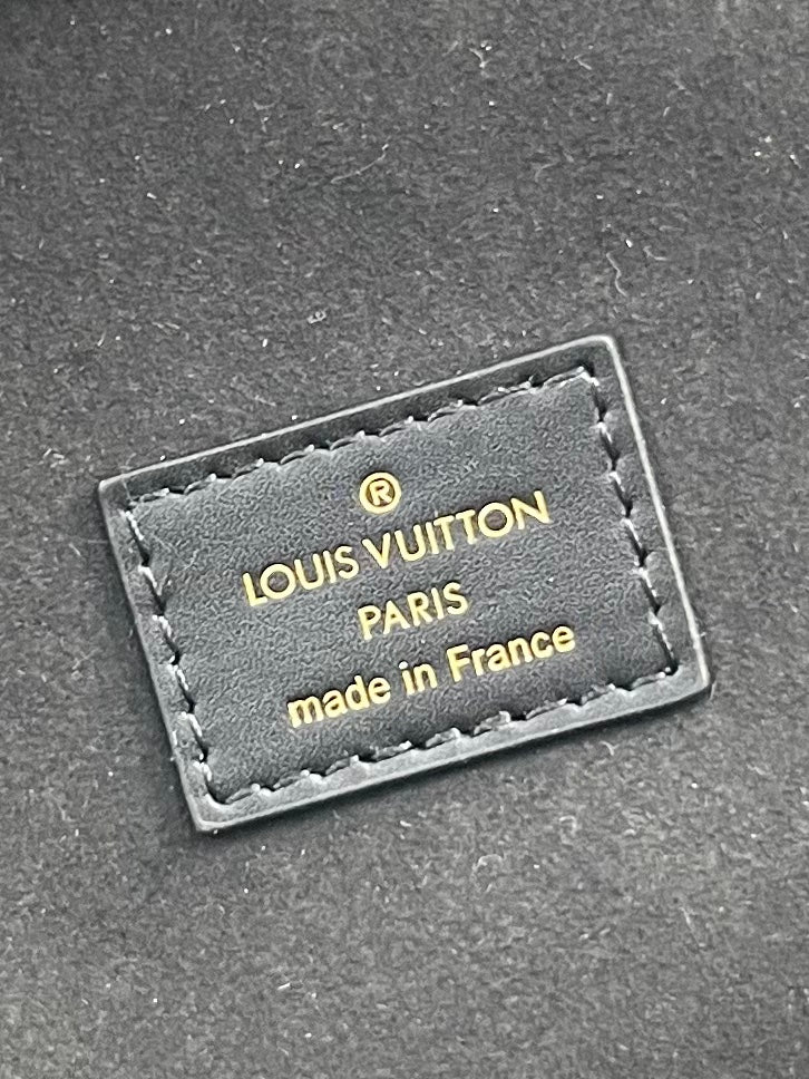 VANITY 19 IN BLACK MONOGRAM EMBOSSED CALFSKIN GOLD HARDWARE