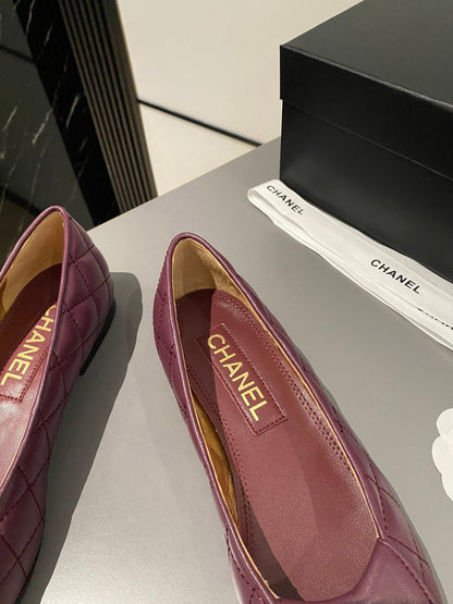 BALLET FLAT MULBERRY PURPLE LAMBSKIN