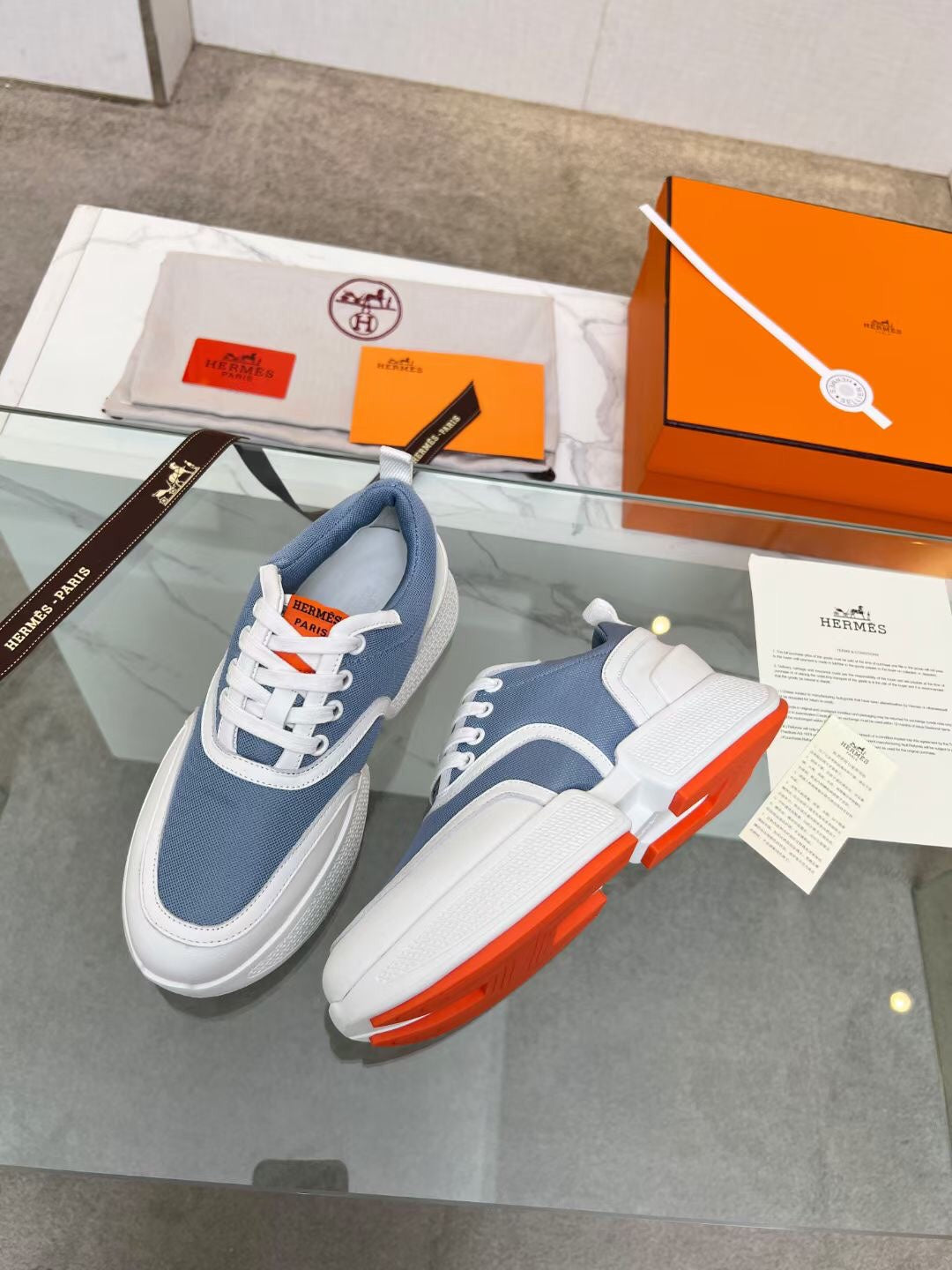 GIGA SNEAKER SKY MIX WHITE CALFSKIN