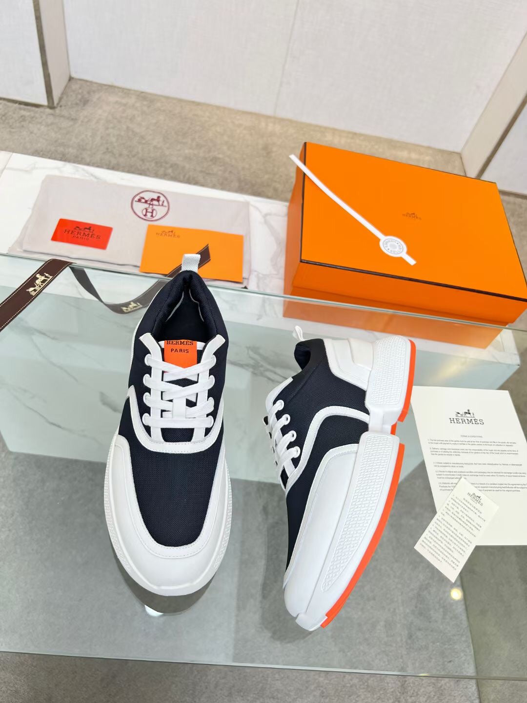 GIGA SNEAKER CHARCOAL BLUE CALFSKIN