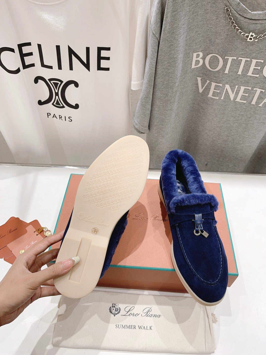 LP SUMMER CHARMS WALK LOAFERS NAVY FLEECE