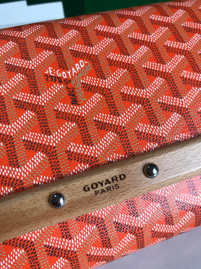 MONTE-CARLO PM CLUTCH 25 IN ORANGE GOYARDINE CANVAS