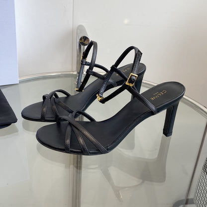 HIGH HEEL 65MM IN BLACK CALFSKIN