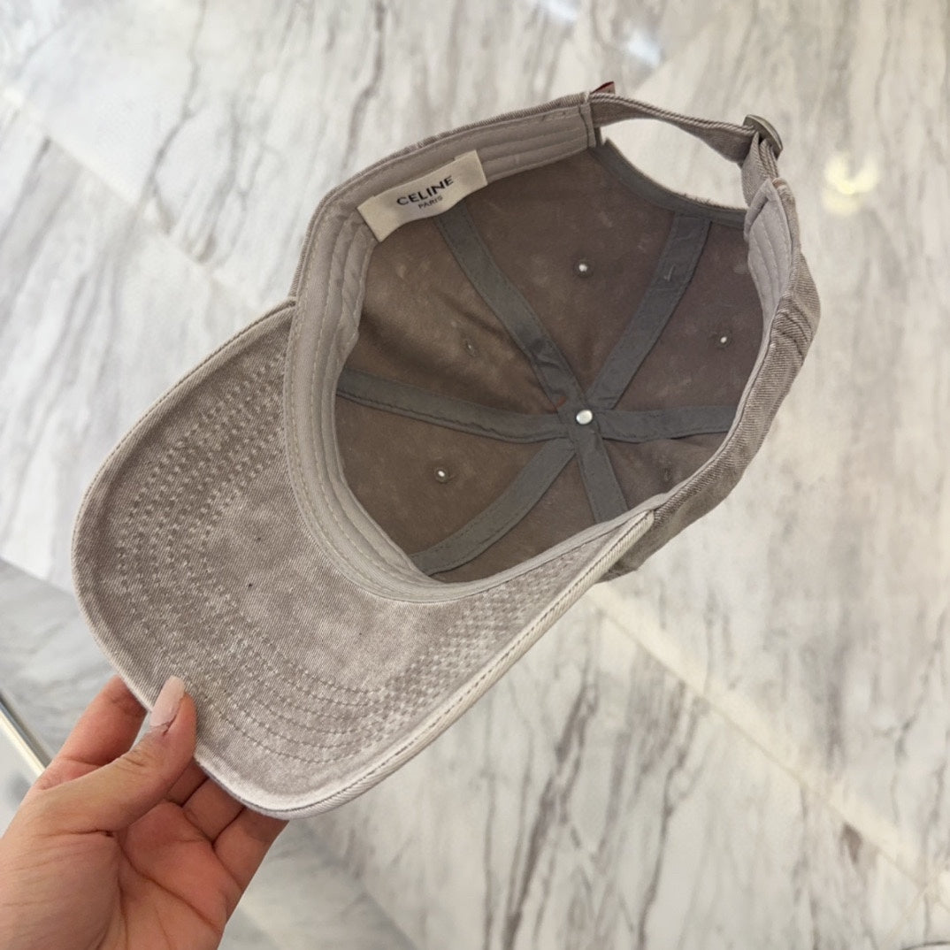 BASEBALL CAP MODEL 650043 IN WASHED GREY DENIM