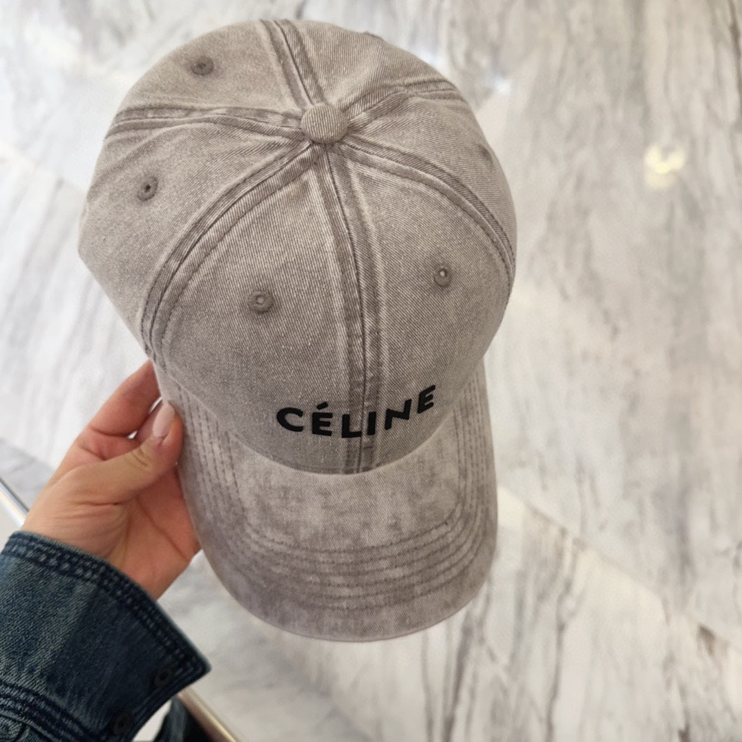 BASEBALL CAP MODEL 650043 IN WASHED GREY DENIM
