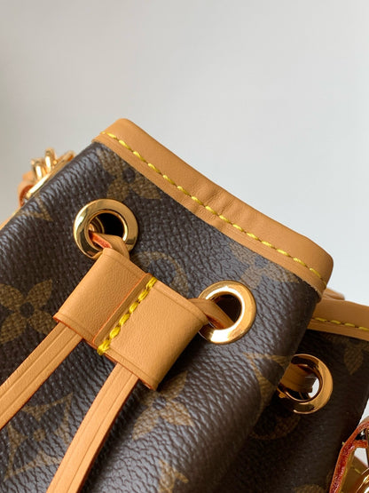 NANO NOÉ 16 IN BROWN MONOGRAM CALFSKIN
