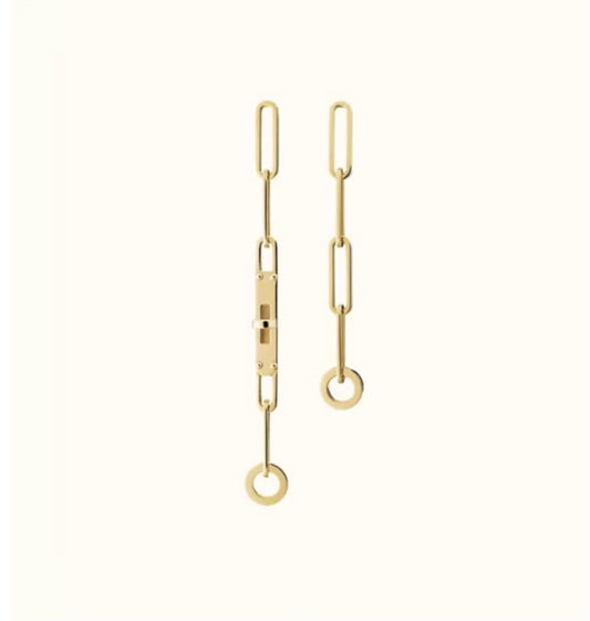 KELLY CHAINE EARRINGS VERY SMALL MODEL YELLOW GOLD