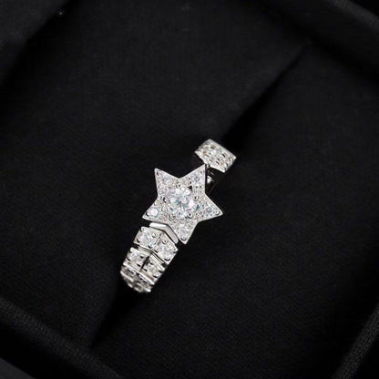 COMETE RING SILVER DIAMOND