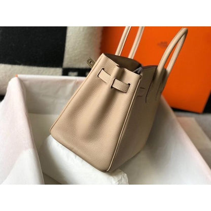 HERM Birkin 30cm Bag In Trench Clemence Leather GHW