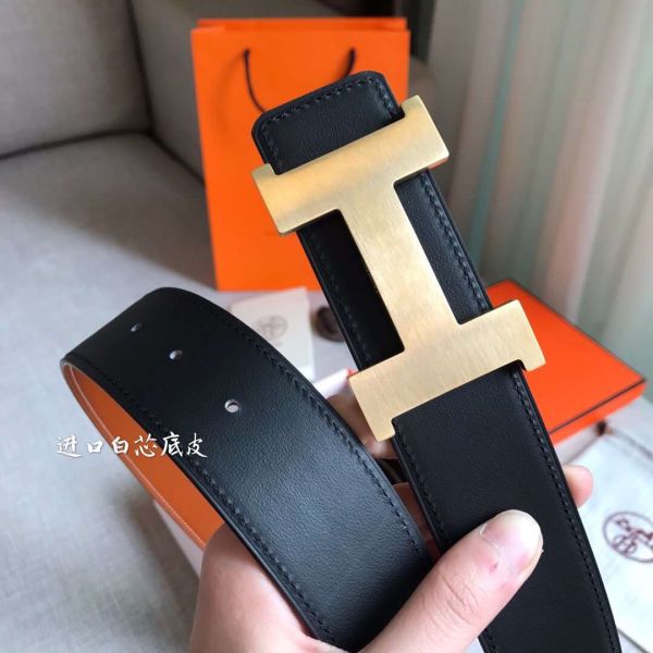 HERM Constance 2 Belt Buckle & Gold/Noir Swift 42MM Strap