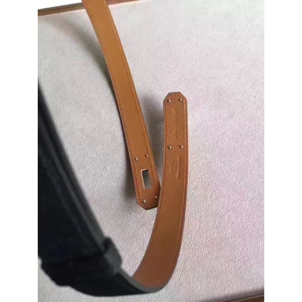 HERM Kelly 18 Belt In Black Epsom Leather