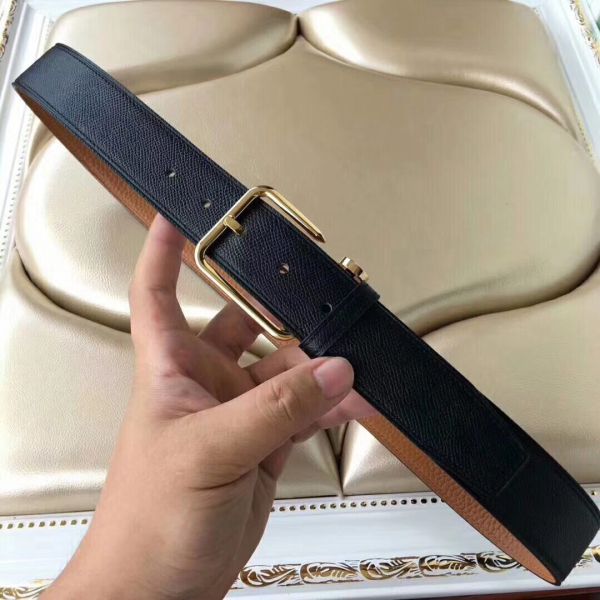 HERM Lennox 40 MM Belt In Black Epsom Leather