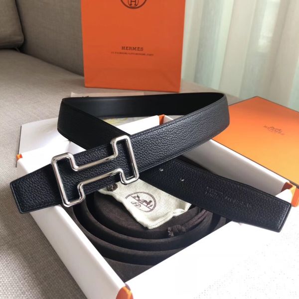 HERM Tonight 38MM Reversible Belt In Black Clemence Leather