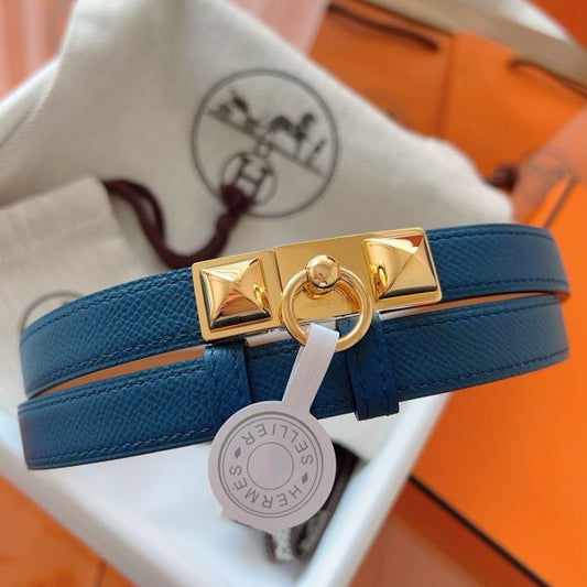 HERM Rivale 18 Belt in Blue Epsom Calfskin