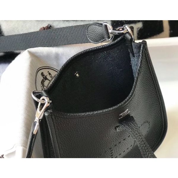 HERM Evelyne III TPM Bag In Black Clemence Leather