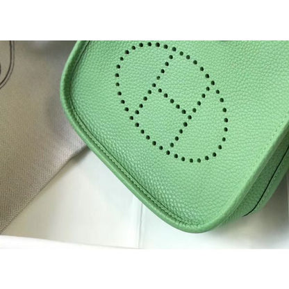 HERM Evelyne III TPM Bag In Vert Criquet Clemence Leather