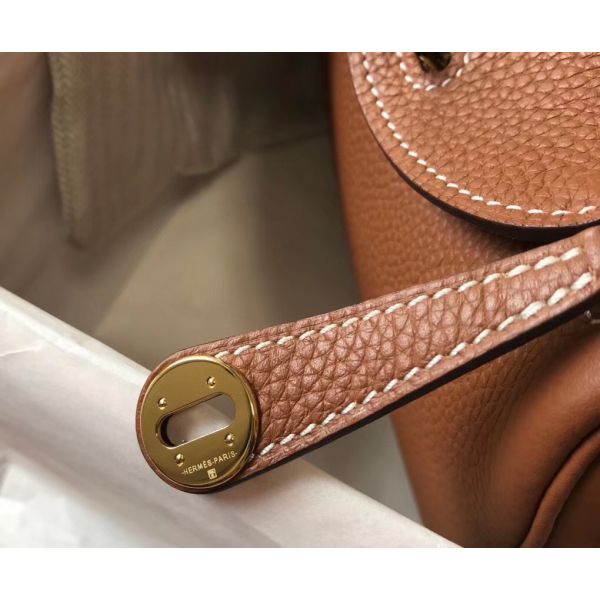 HERM Lindy Mini Bag In Gold Clemence Leather GHW