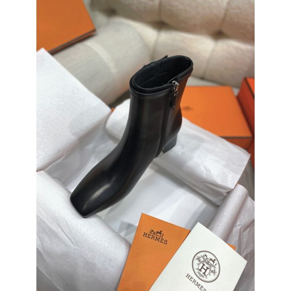 HERM Imperial 50 Ankle Boots in Black Calfskin