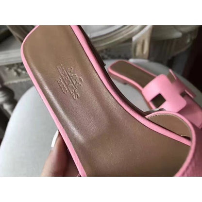 HERM Oran Sandals In Pink Epsom Leather