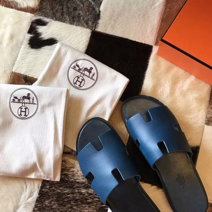 HERM Izmir Sandals In Colvert Epsom Leather