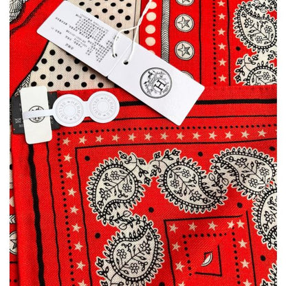 HERM Red Zouaves et Dragons Bandana Shawl 140