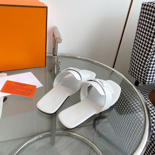 HERM Galerie Sandals In White Calfskin
