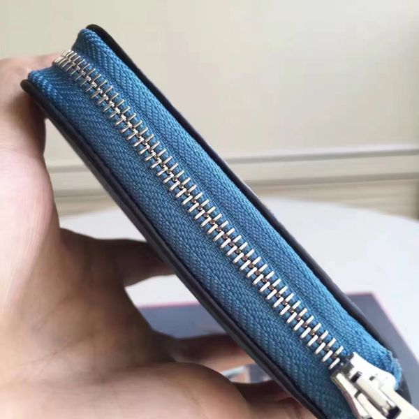 HERM Blue Jean Azap Zipped Wallet